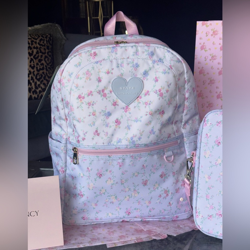 LoveShackFancy State Kane Backpack & Laptop case / carrier set - Picture 4 of 12